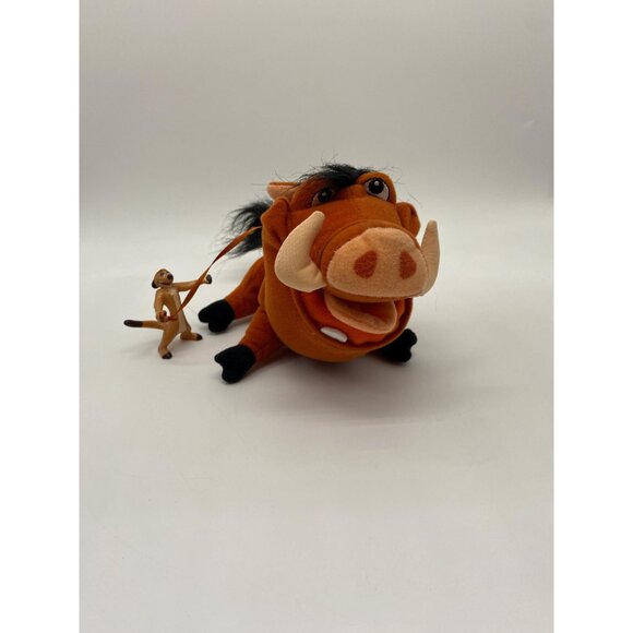 2002 Hasbro Disney The Lion King Timon and Pumbaa Plush: Collectible Toy - Picture 2 of 7